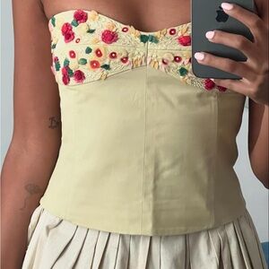 Orseund iris bouquet bustier top size small